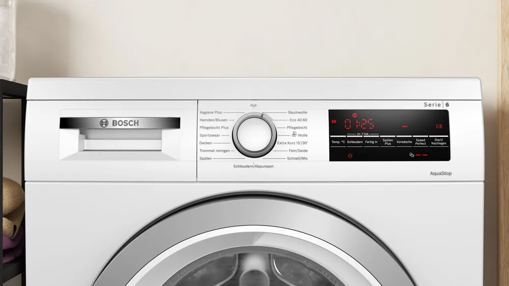 Bosch WUU28T70 Series 6 Washing Machine, 8 kg, 1400 rpm, Undermountable, Quick Wash with SpeedPerfect, Refill Function, Hygiene Plus, Vario Drum, Quiet Thanks to EcoSilence Drive, LED Display, White [Energy Class B]