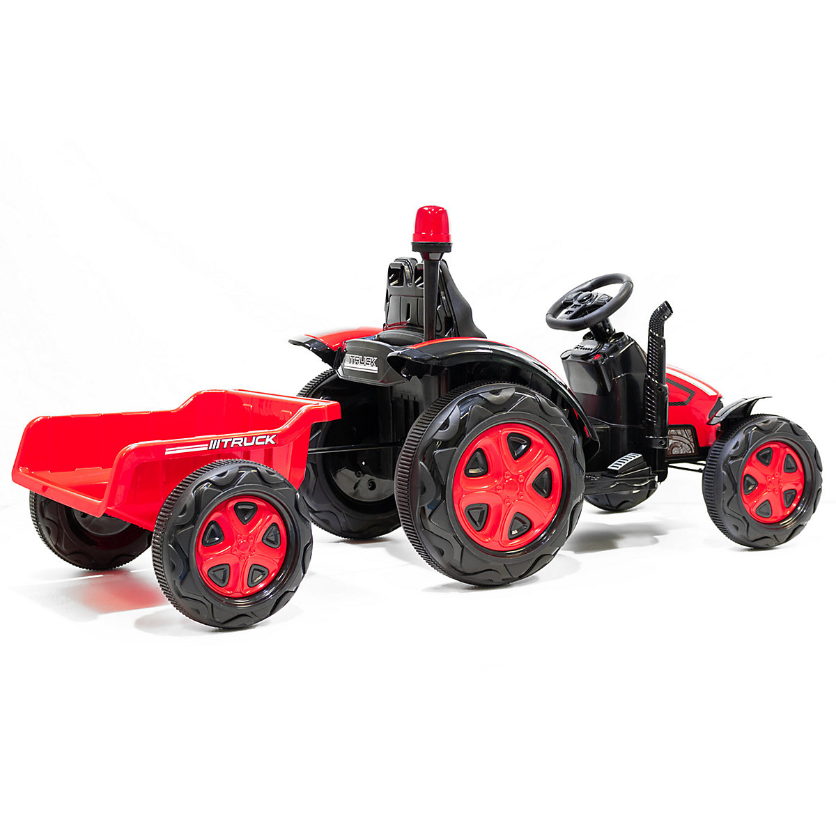 Kidcars Kinder Elektro Traktor 2X30W 12V 7Ah 2.4G RC inkl Anhnger grün