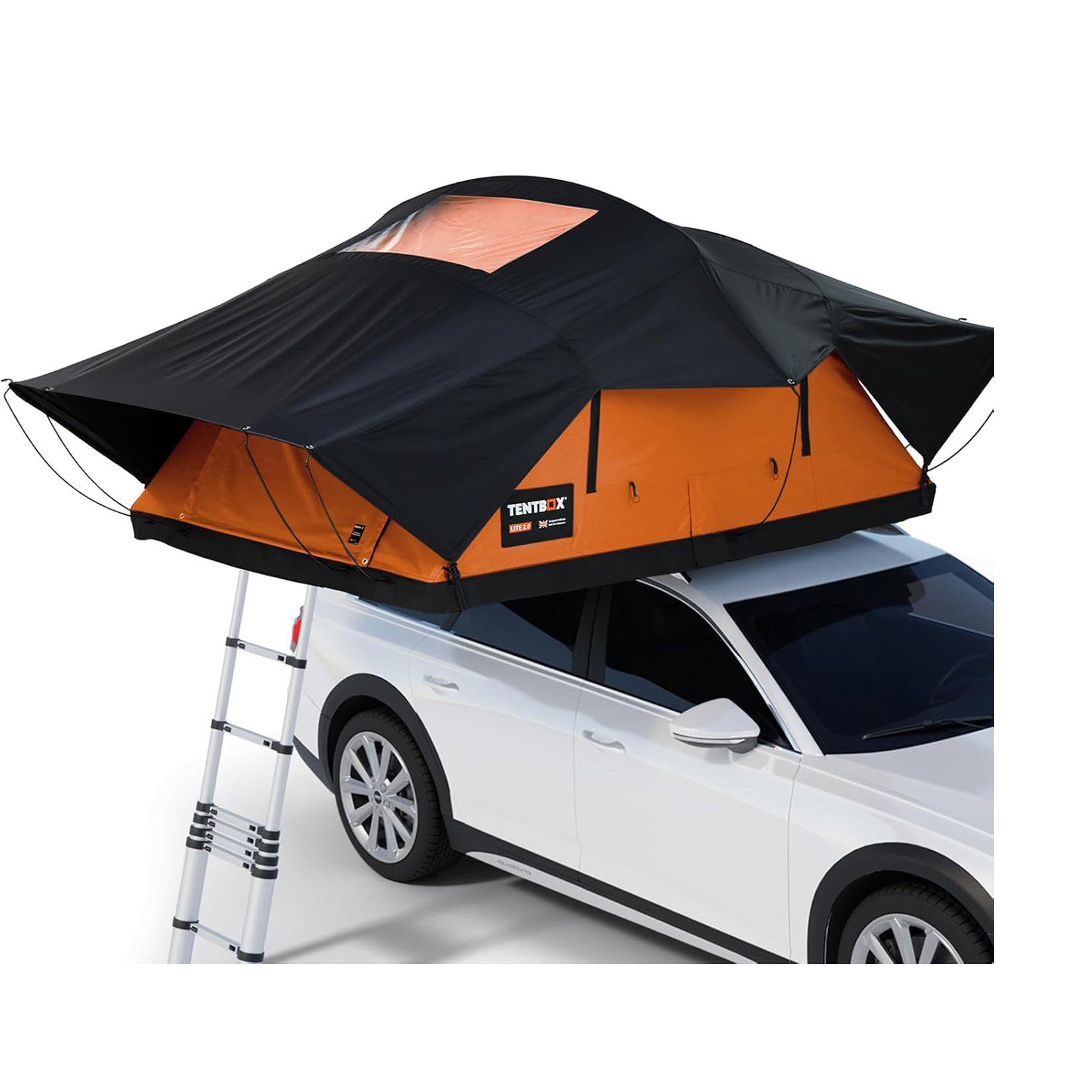 TentBox Car Roof Tent Lite XL - For 4 People - TentBox Car Roof Tent, Four Seasons, Car Camping - Tent Roof Box with Skylight to Watch the Stars - 2 Minutes Assembly