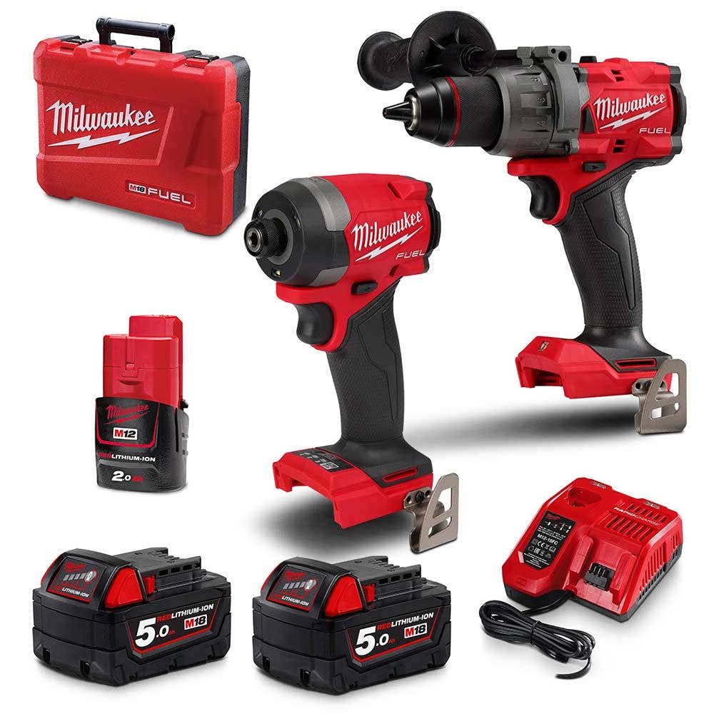 MILWAUKEE 18V FUEL™ 2 Piece 1 x 2.0AH/2 x 5.0Ah Combo Kit M18FPP2A3502C