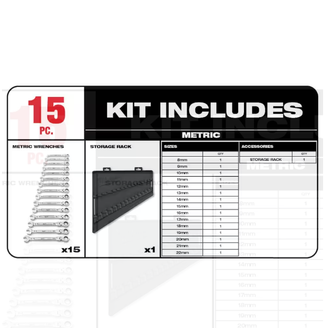 Milwaukee 144-Position Flex-Head Ratcheting Combination Wrench Set SAE and METRIC (30-Piece)