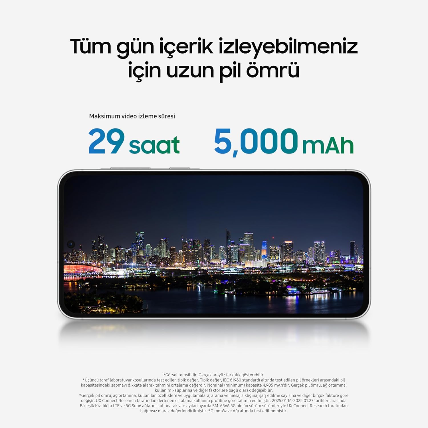 Samsung Galaxy A56 5G, Android Smartphone, 256GB Speicher, 8GB RAM, anthrazit, 6x Betriebssystem-Upgrade, großes Display, lange Akkulaufzeit, 8GB + 256GB