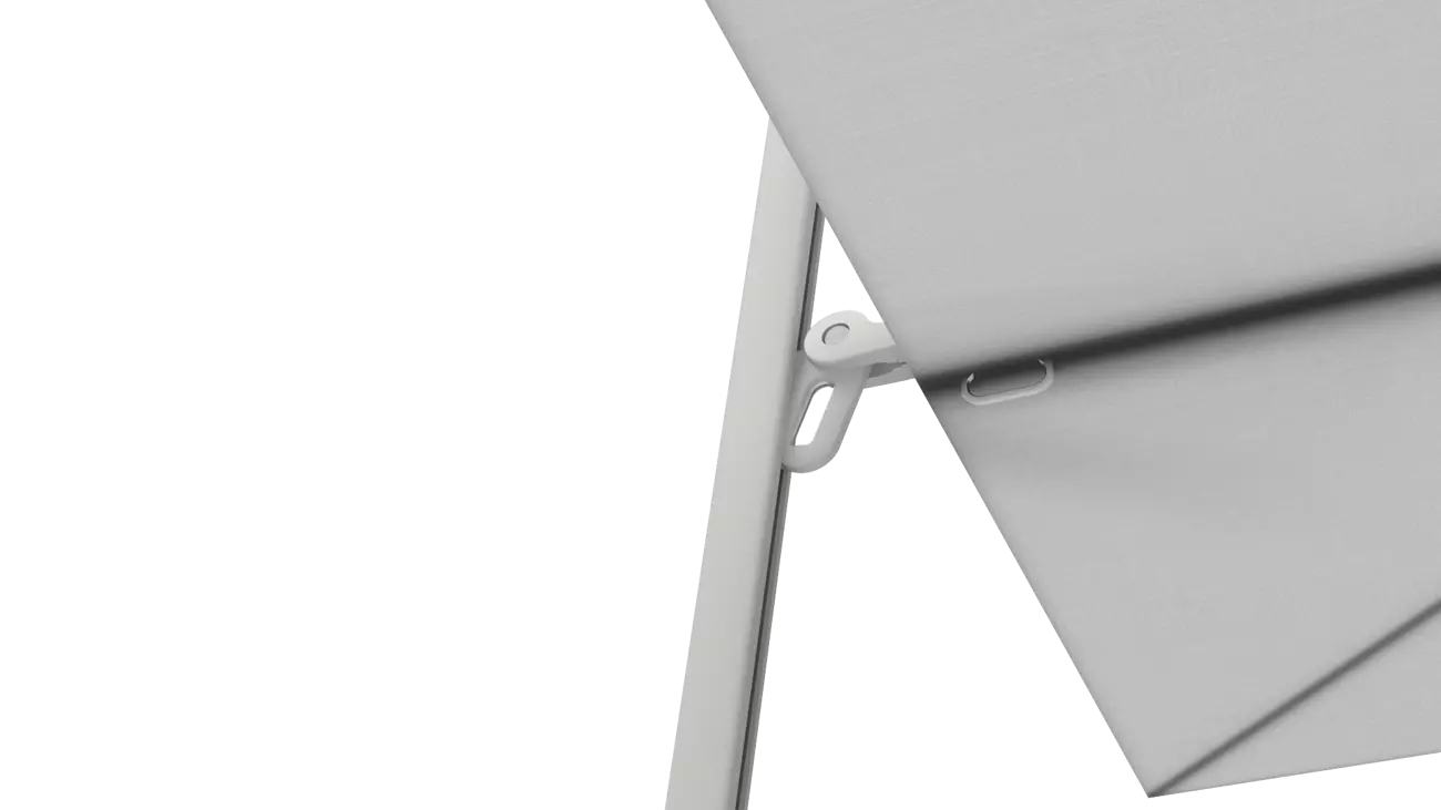 Umbrosa Versa PX cantilever umbrella square 3 m with light grey canopy and black frame