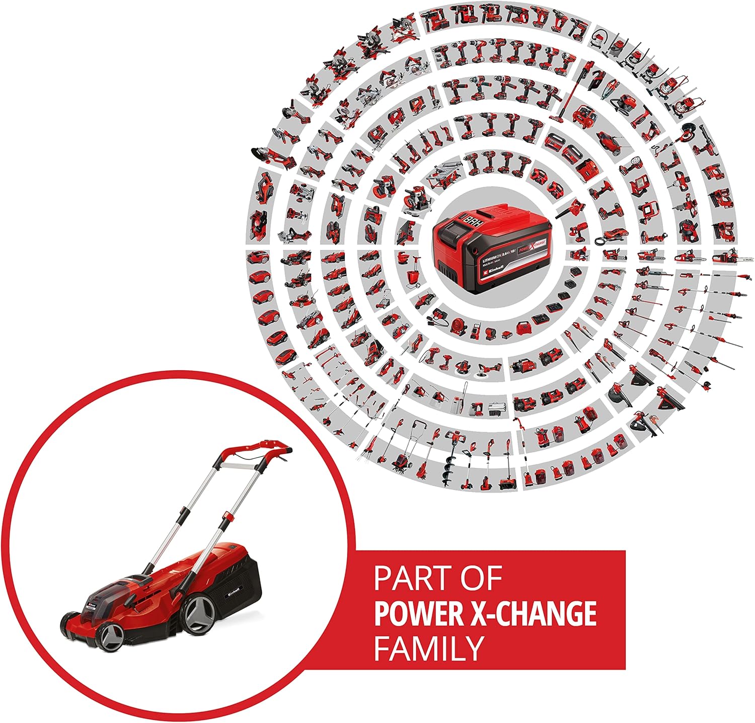 Einhell RASARRO 36/38 Power X-Change Cordless Lawnmower