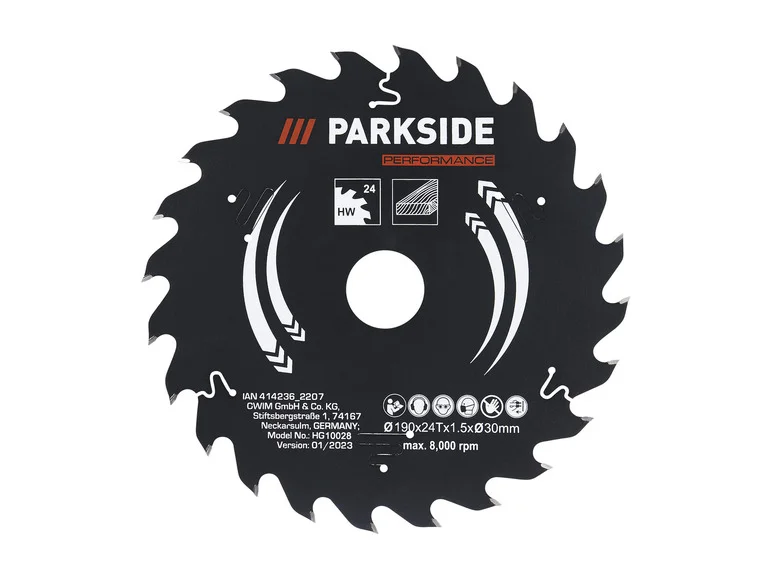 PARKSIDE PERFORMANCE Lame de scie circulaire, 190 x 1,5 x 30 mm