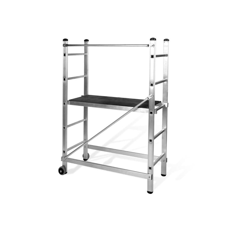 Echafaudage roulant Hauteur 3m - Échelle Échafaudage de Travail Aluminium Charge 120Kg - Travaux Bricolage Chantier Jardin VITO