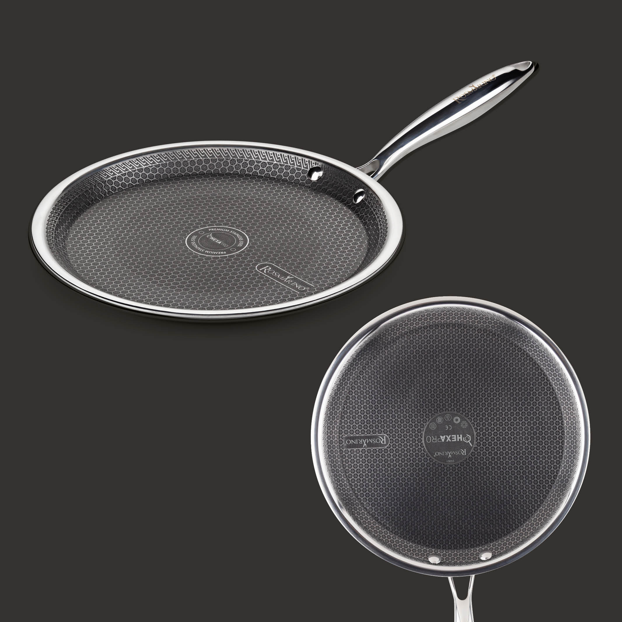 Premium pancake pan Rosmarino HexaPRO - 28 cm