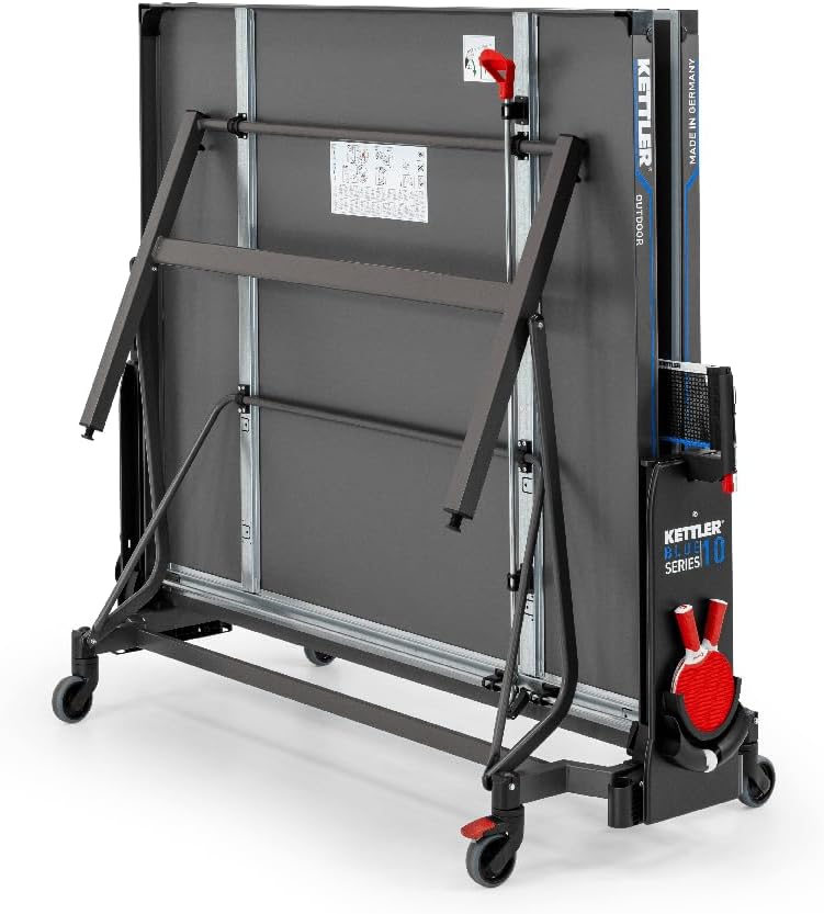 KETTLER K10 Outdoor Professional Table Tennis Table | Quality - Made in Germany (TÜV-tested) | Weatherproof | Foldable & Easy to Store | 6 mm Melamine Resin Plate | Safe Delivery | Easy Assembly