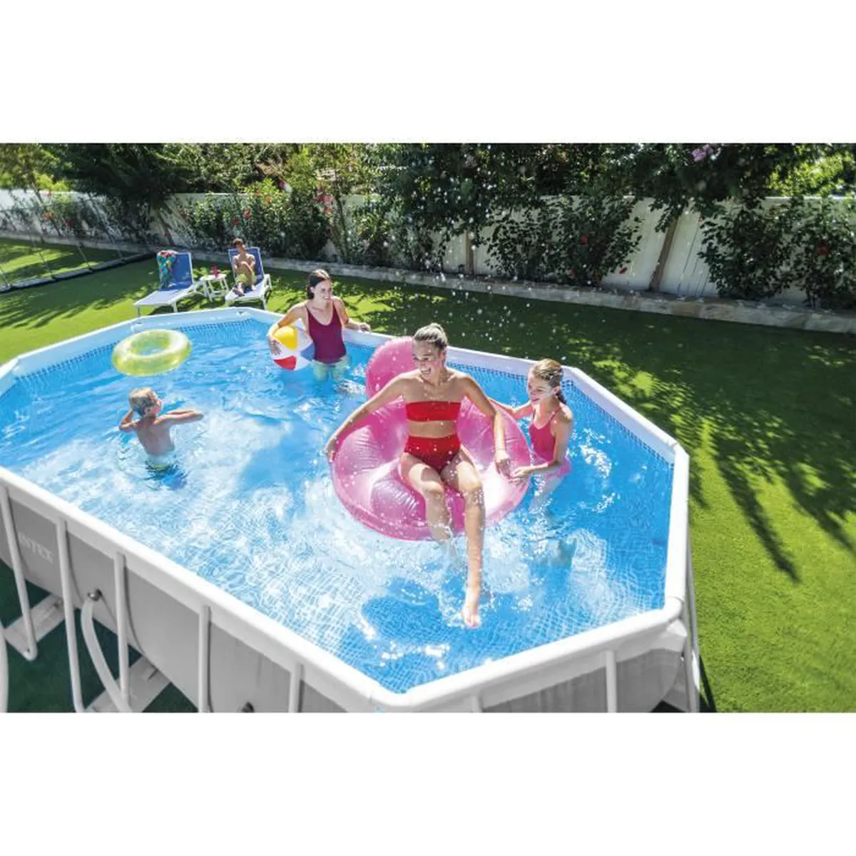 Kit piscine prism frame ovale tubulaire (l)5,03 x (l)2,74 x (h)1,22m et chauffage solaire