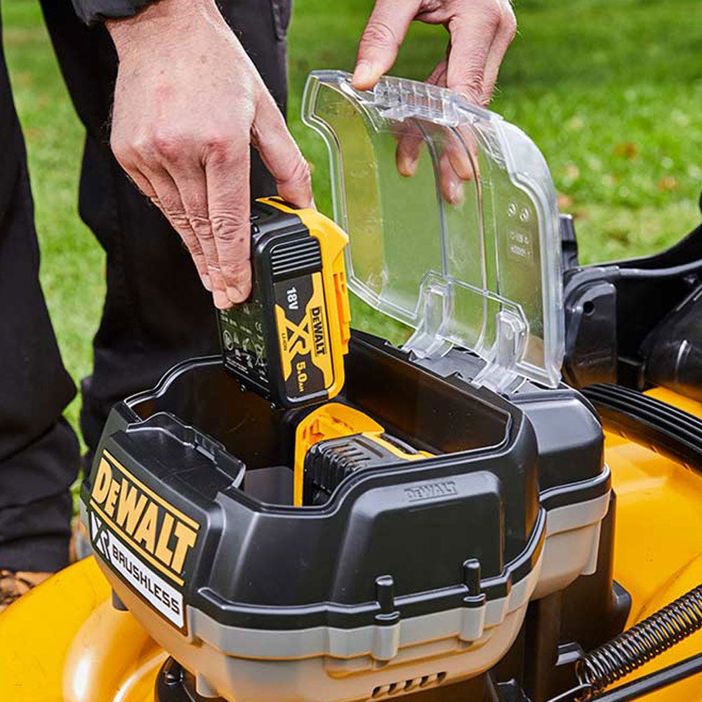 DEWALT 36V Brushless 2 x 5.0Ah 480mm Lawn Mower Kit DCMW564P2-XE