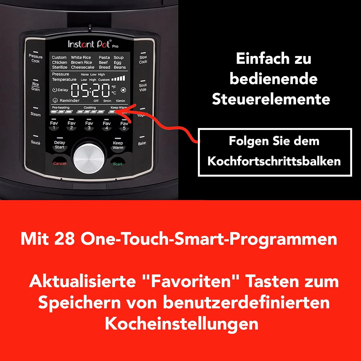 Instant Pot Pro 10-in-1 Electric Multicooker 1200 W, 7.6 L