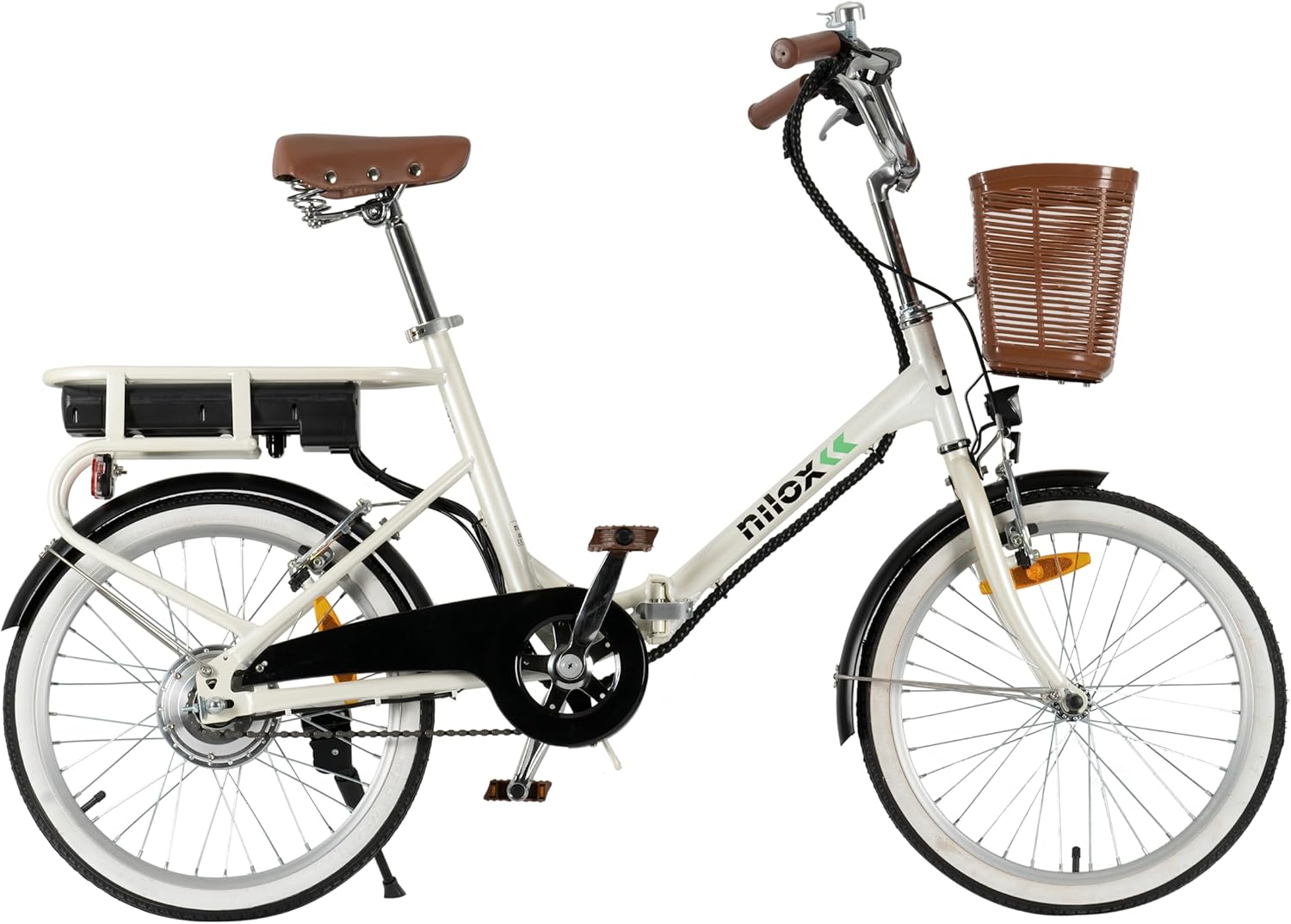 Nilox E-Bike J1 Plus, Bici Elettrica Pieghevole con Pedalata Assistita, 40 Km di Autonomia, Fino a 25 km/h, Brushless High Speed 250 W, Batteria al Litio 36 V 7.5 Ah, Ruote da 20
