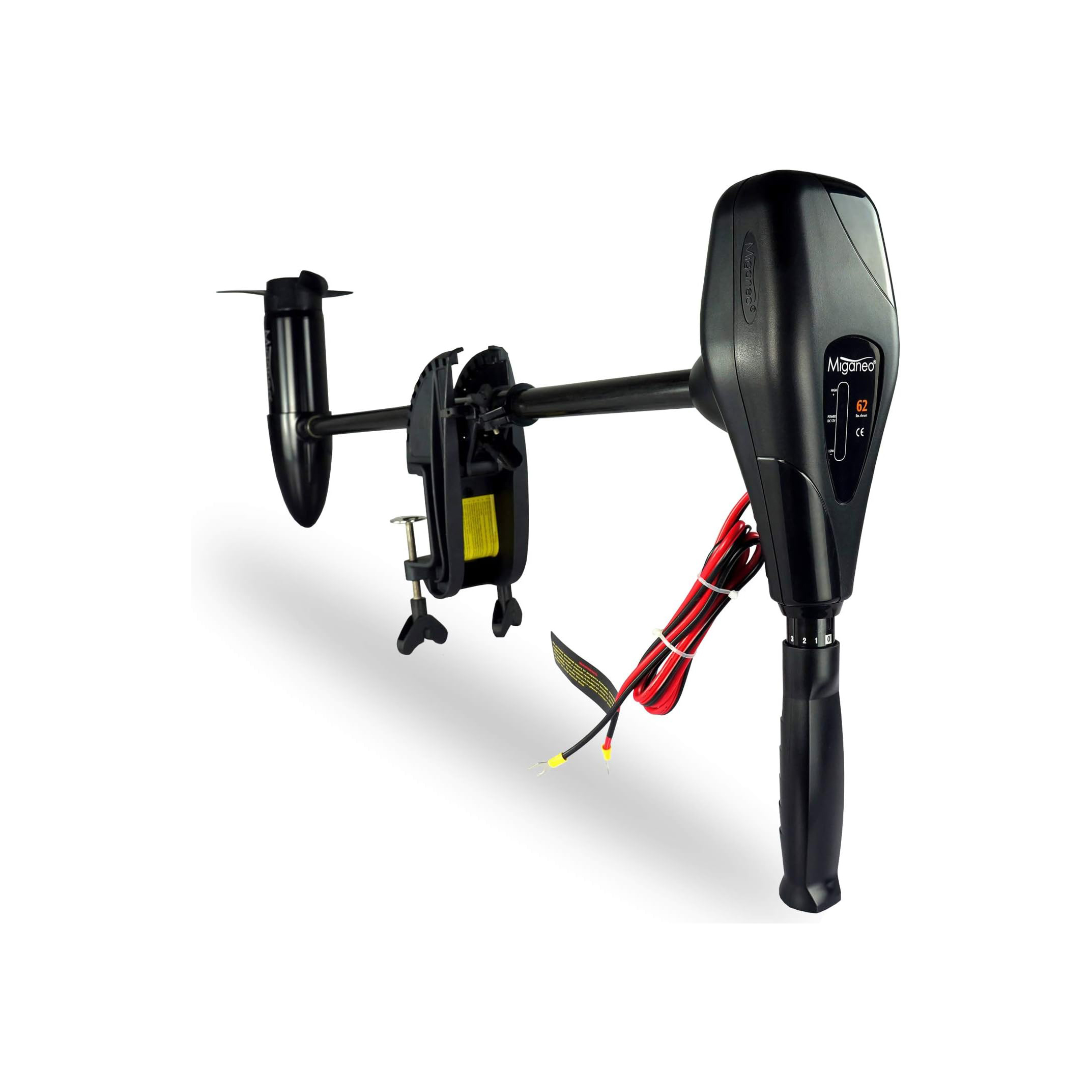 Aussenborder Motor 62 lbs 2006 lb Thrust - 696 W with Battery and LED 12 V 28,2kp salzwassertauglich