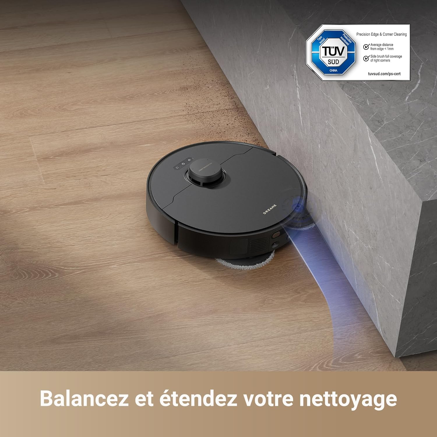 DREAME X40 Ultra Complete Robot Vacuum Cleaner with Removable and Liftable Mop, Raised Side Brush, 12,000 Pa, Mop and Scrubber with 70 C Hot Water, Liftable Brushes