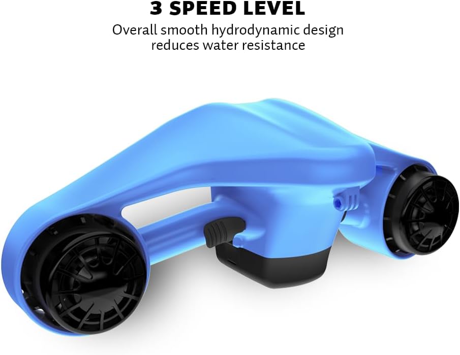 Asiwo Underwater Scooter with Action Camera Mount - Waterproof Dual Motor Sea Scooter for Diving, Swimming, Snorkeling