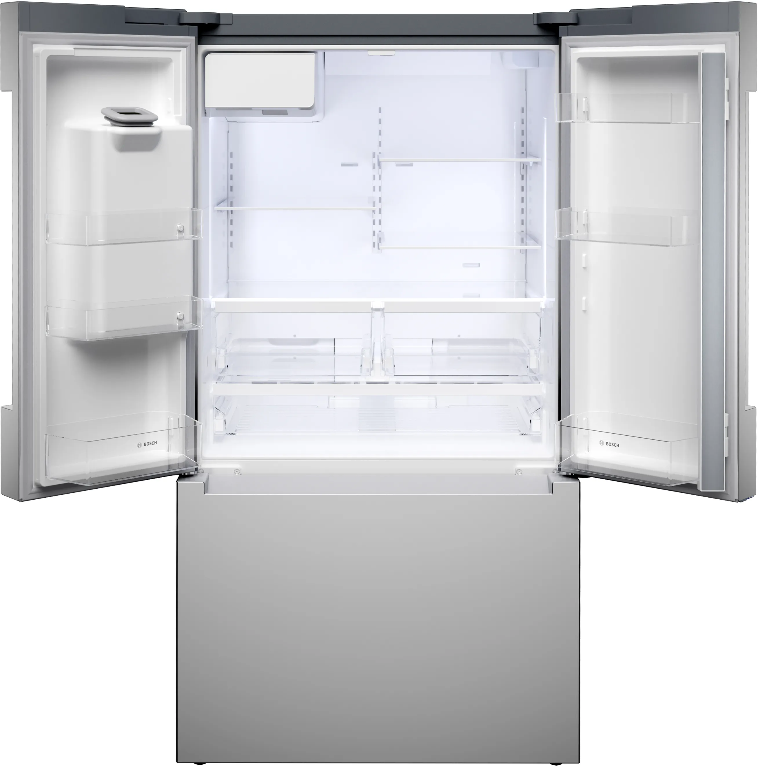 Bosch B36FD10ENS 100 Series French Door Bottom Mount Refrigerator 36'' Stainless steel (with anti-fingerprint), Total No Frost