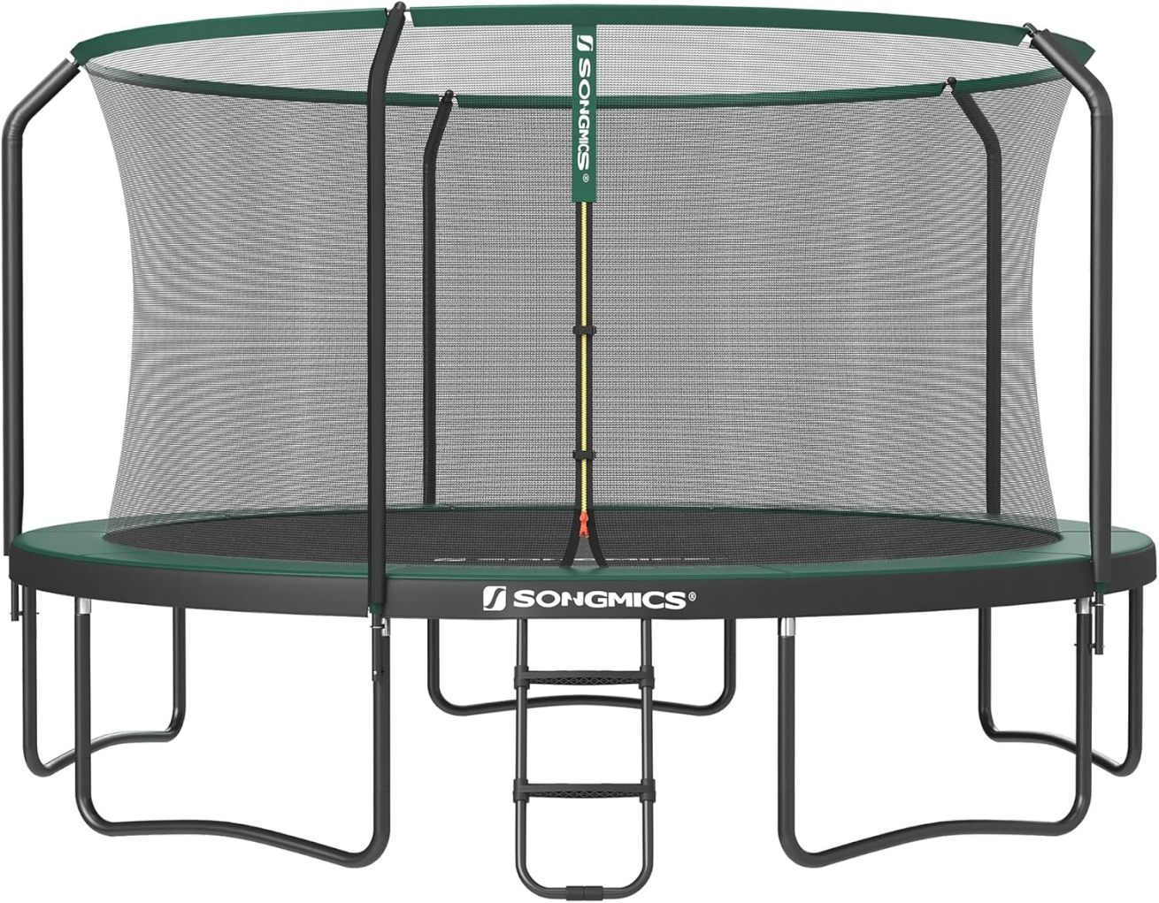 SONGMICS Outdoor Trampoline Ø 427 cm, Round Garden Trampoline with Safety Net and Ladder, Edge Cover, Padded Frame, for Childre