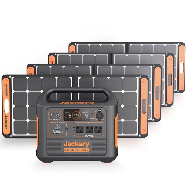 🔥2023🔥Jackery 1800 Watts Continuous/3600W Peak Output Portable Solar Generator SG1500 with 4 Solar Panels