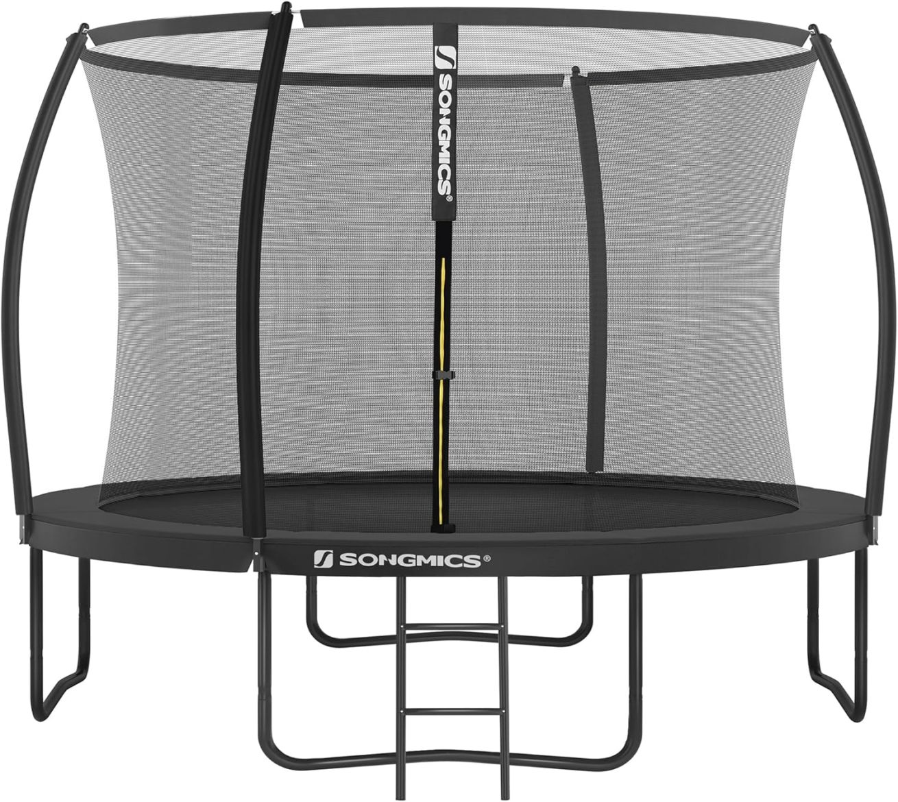 SONGMICS Outdoor Trampoline Ø 244 cm, Round Garden Trampoline for Children with Safety Net, Edge Cover, Ladder and Padded Poles