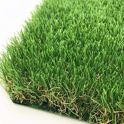 Synthetic Lawn Turf Realistic Fake Grass Garden 4 Shades of Color Synthetic Turf Anti-UV Non-Toxic Draining Ideal for Swimming Pool Terrace Play Areas Driveways (20mm 1x5mt 5m2)