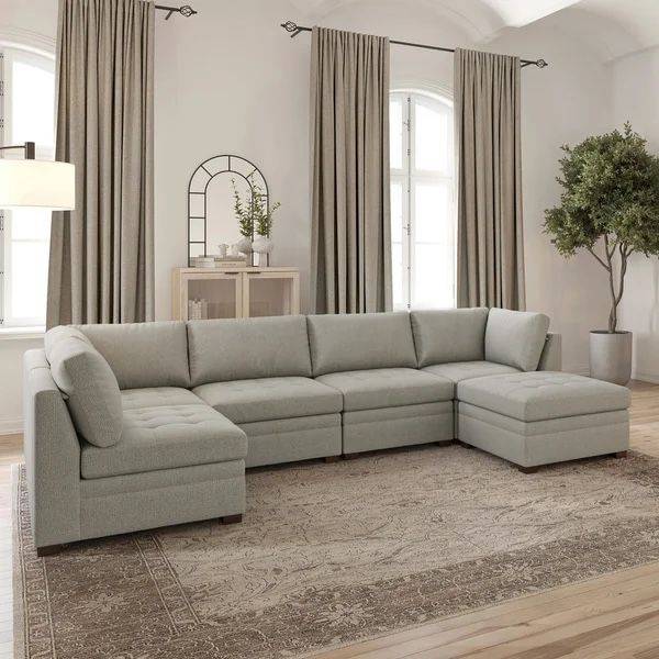 Tisdale Modular Sectional 6-piece Boucle with Storage Ottoman