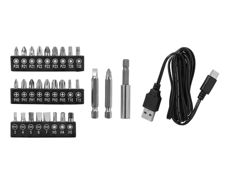 PARKSIDE Visseuse sans fil avec embouts interchangeables PAS D7