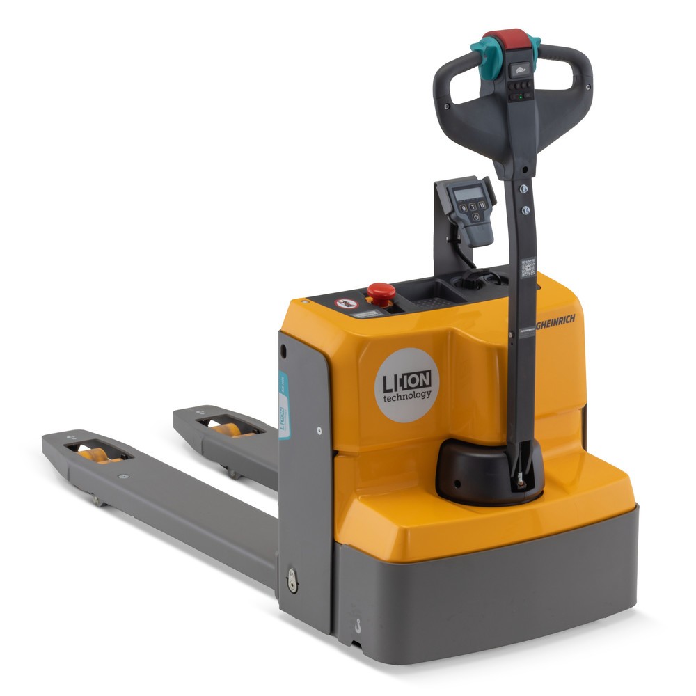 Jungheinrich EJE M13 electric pallet truck with scales. capacity 1.300 kg. lithium-ion
