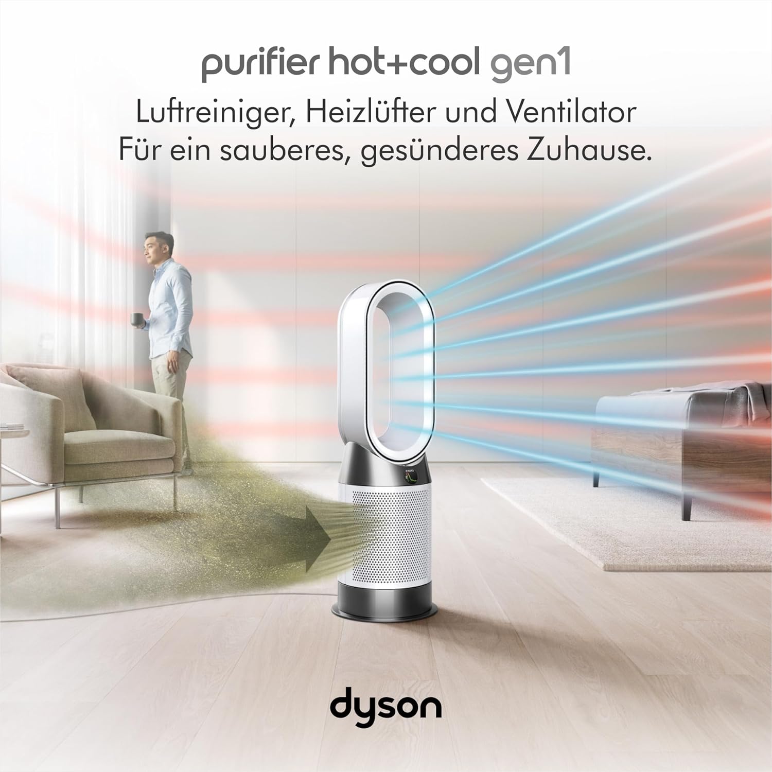 Dyson Purifier Hot+Cool Gen1 HP10 Air Purifier with Heating Function - Silver