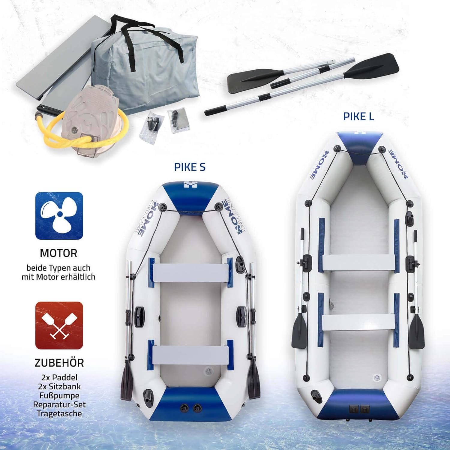 Home Deluxe Pike Dinghy, Material: Durable PVC, Various Sizes