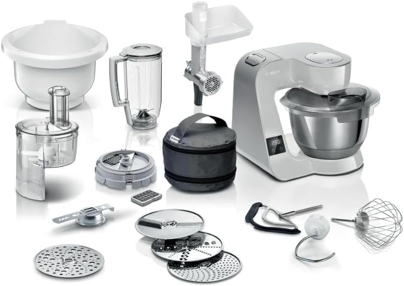 Bosch Series Food Processor MUM5XL72, integrated scale, 2x 3.9L & MUZ5EB2, 550ml bowl