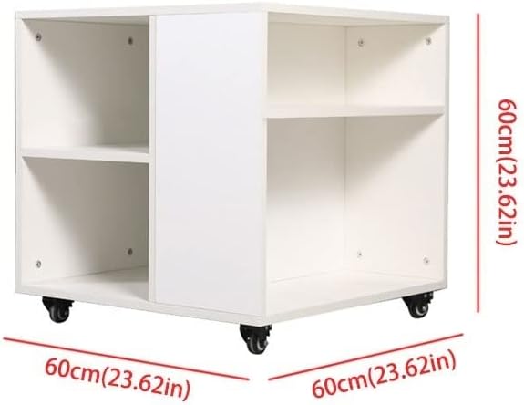 Drucker Regal Druckerständer, abnehmbares Lagerregal, Lagerschrank, Aktenregal, 23,62-Zoll-Druckerständer mit Rädern, Bücherregal für Büro, Schlafzimmer und Küche, Desktop-Druckerständer (Farbe: B)