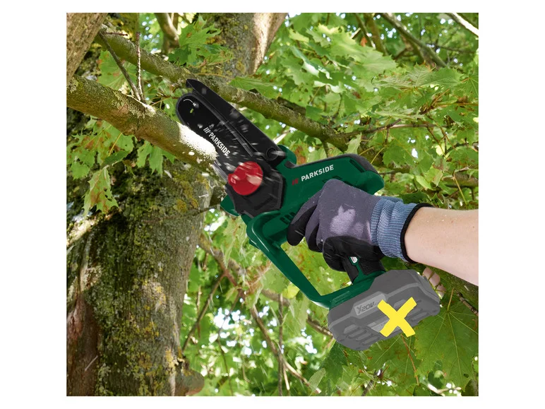 PARKSIDE Mini-trononneuse à bois sans fil PGHSA 20-Li B1, 20 V