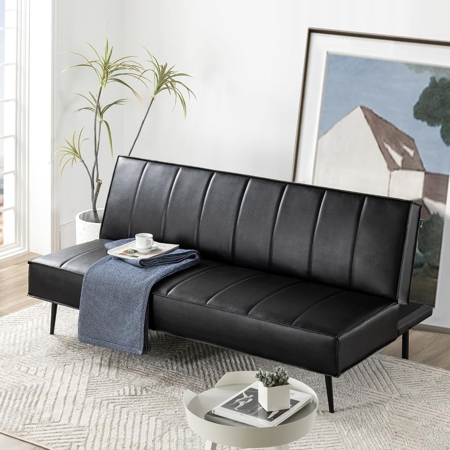 Zinus Quinn Clic Clac Sofa Bed - 2-in-1 Folding Sofa Bed - Suitable for Guest Rooms and Small Spaces