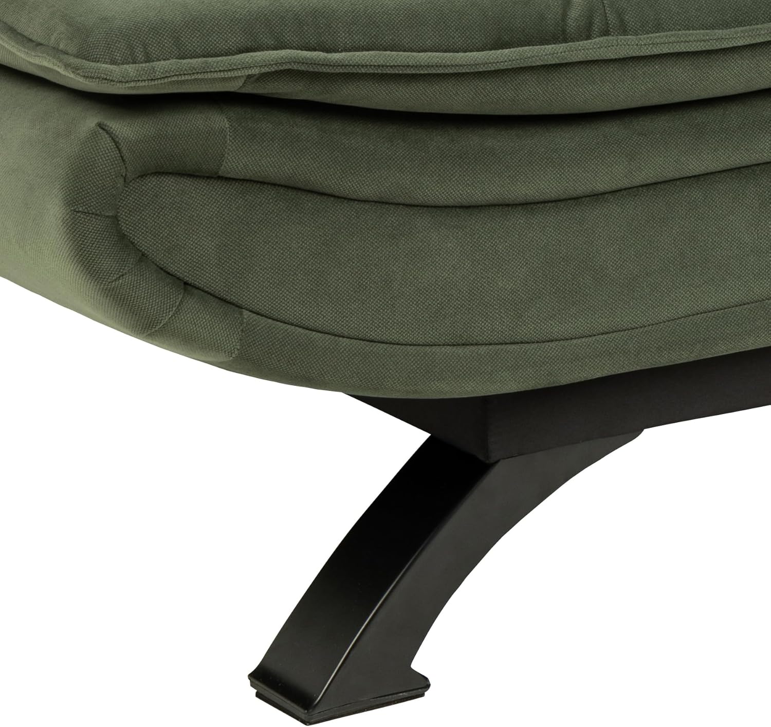 AC Design Furniture Jasper Sofa Bed W: 196 x H: 91 x D: 96 cm, Dark Grey/Black, Fabric/Metal