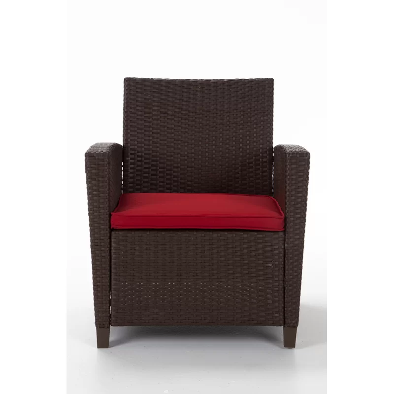 Wicker 4 - Person Garden Lounge Set with Cushions