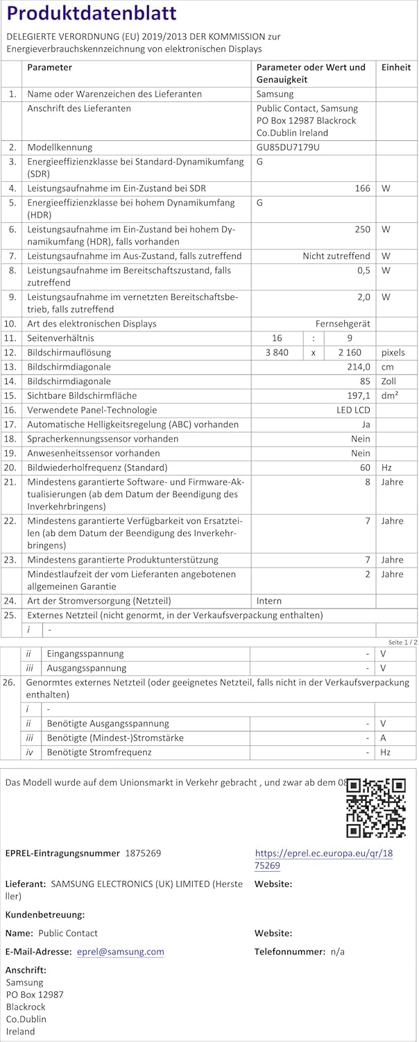 Samsung Crystal UHD 4K DU7179
