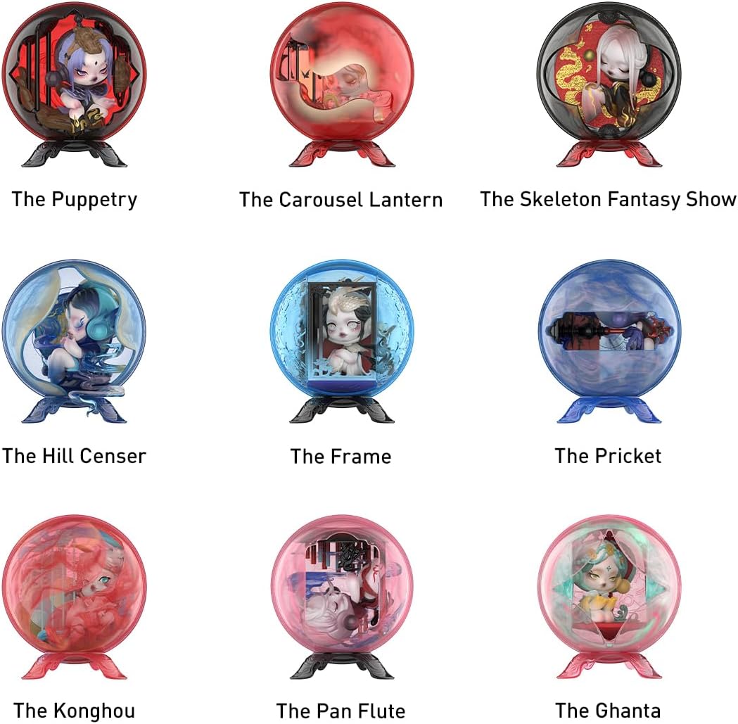 POP MART SKULLPANDA The Mirage Series Figures Pop d’Action Figurines Anime de Jouet Figure à Collectionner Cadeaux Créatifs 1PC