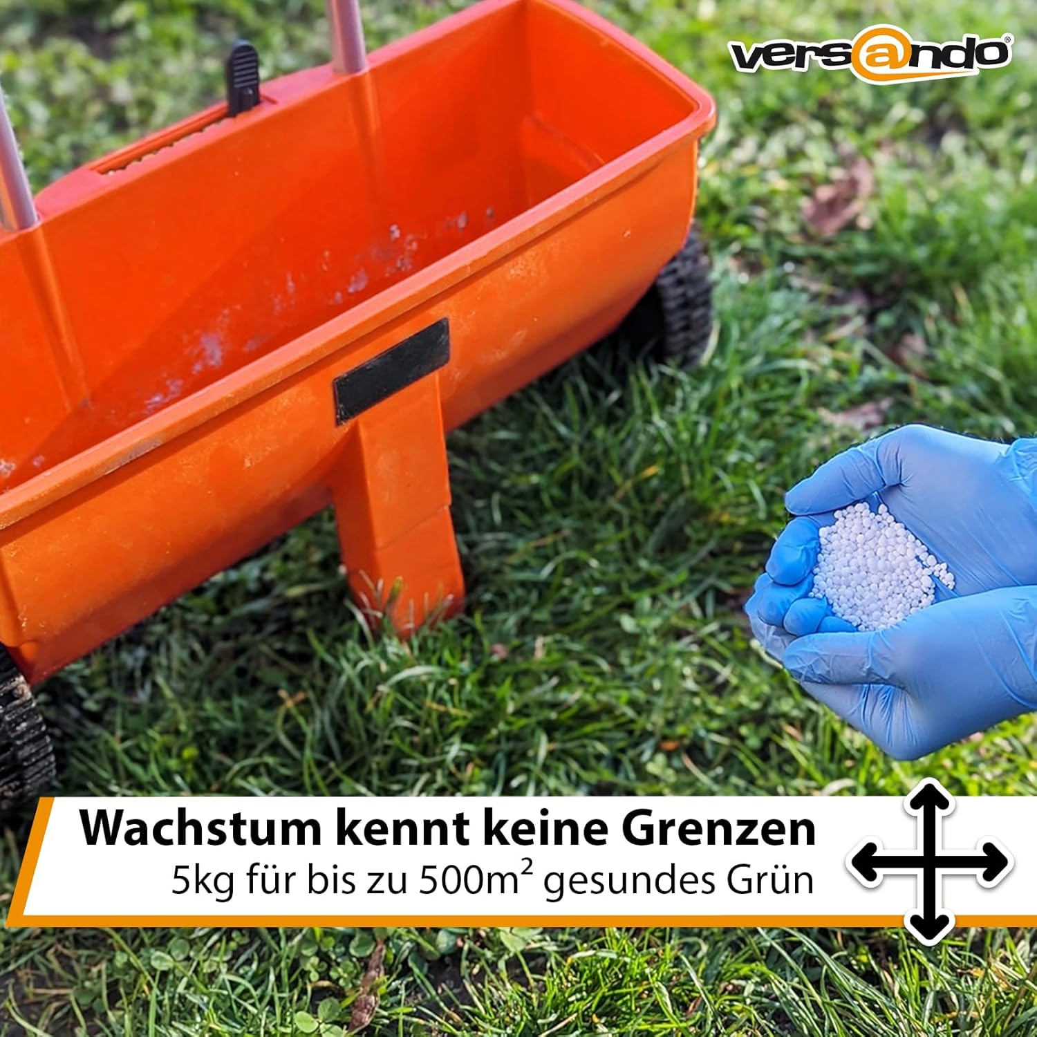 versando Urea Fertiliser, 1000 kg, 46% Nitrogen, for approx. 4 Hectares, For All Horticulture from February to October, 200 Bags, 1 Pallet