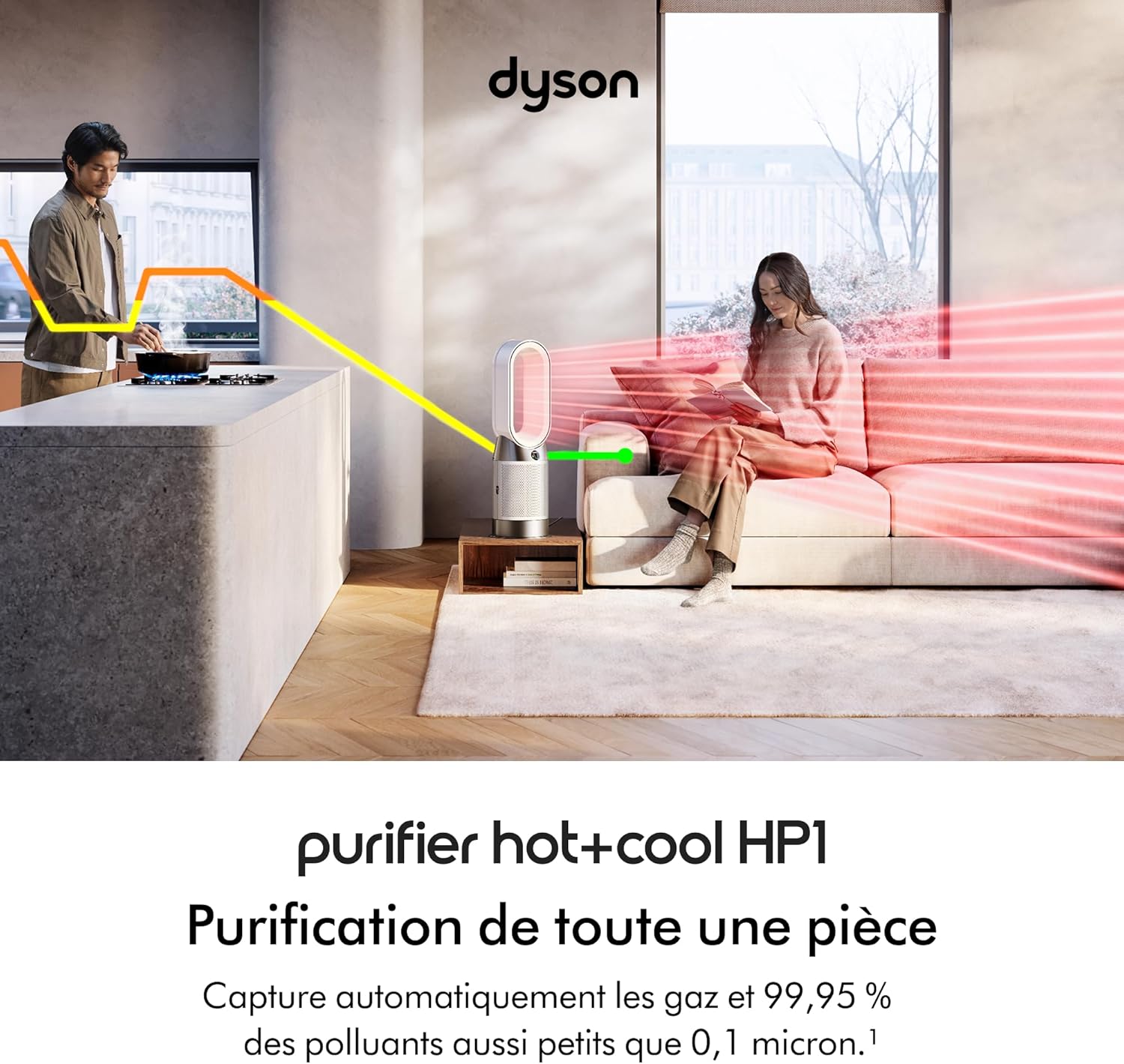 Dyson Purifier Hot+Cool HP1 Purifying Heater (White/White)