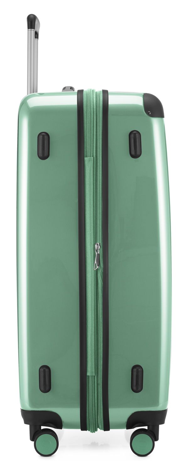 Alex - suitcase hard shell black glossy, TSA, 75 cm, 119 liters
