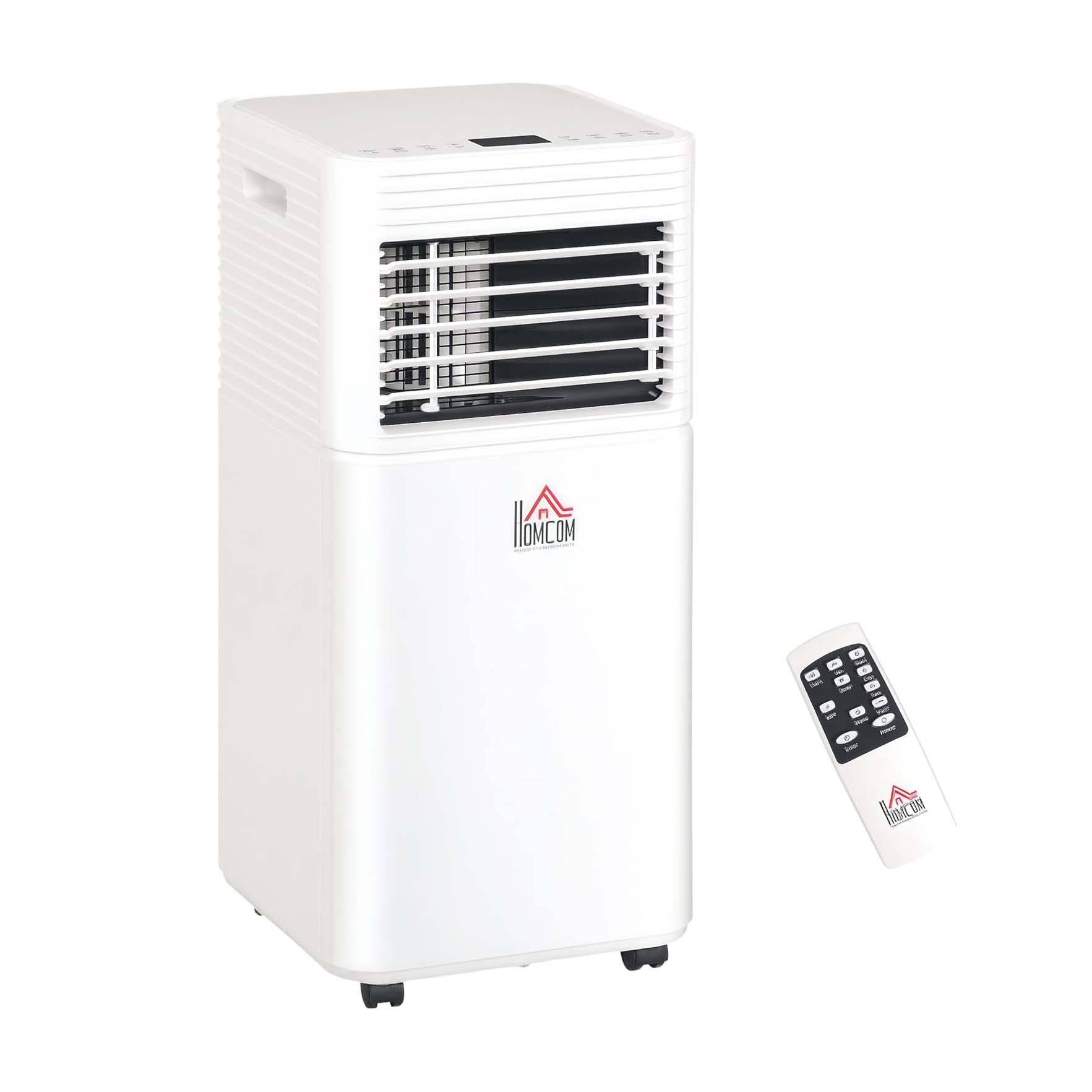 HOMCOM Portable Air Conditioner, 10,000 BTU Portable AC Unit with Dehumidifier & Fan, Sleep Modes, 24H Timer, Remote Control, Rooms up to 441 Sq. ft for Home, Office, White