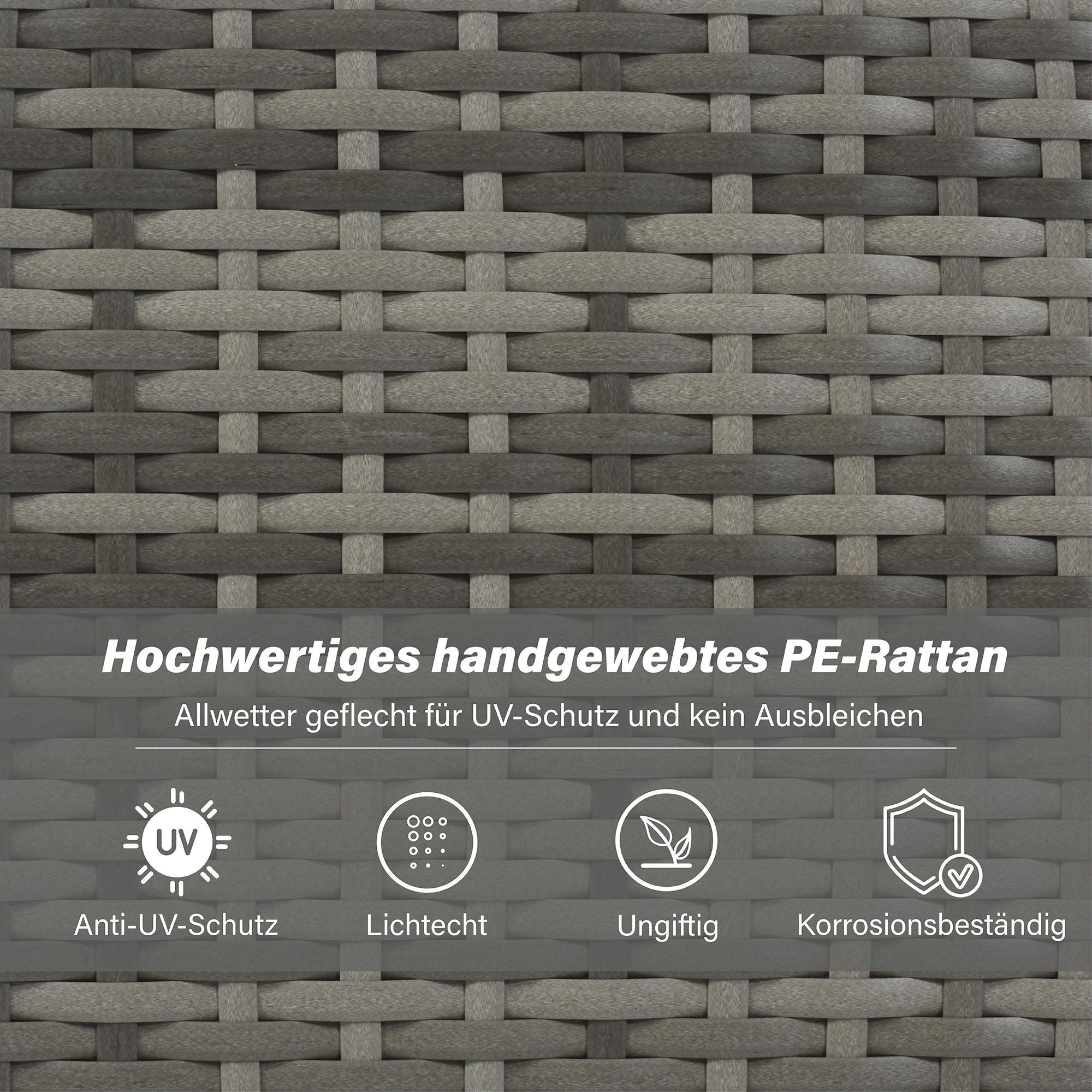 XDOVET Garden Lounge Chair Set Garden Furniture Rattan Sun Island Seating Group Patio Weatherproof