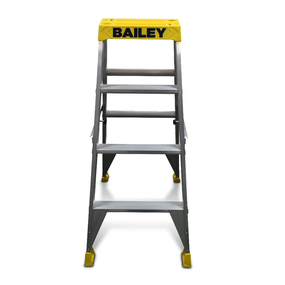 BAILEY 1.2m 150kg Step 4 Pro Aluminium Double Sided Big Top Ladder FS13967