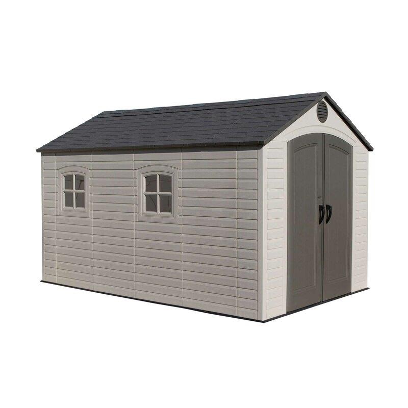 8 ft. W x 12.5 ft. D Plastic Storage Shed