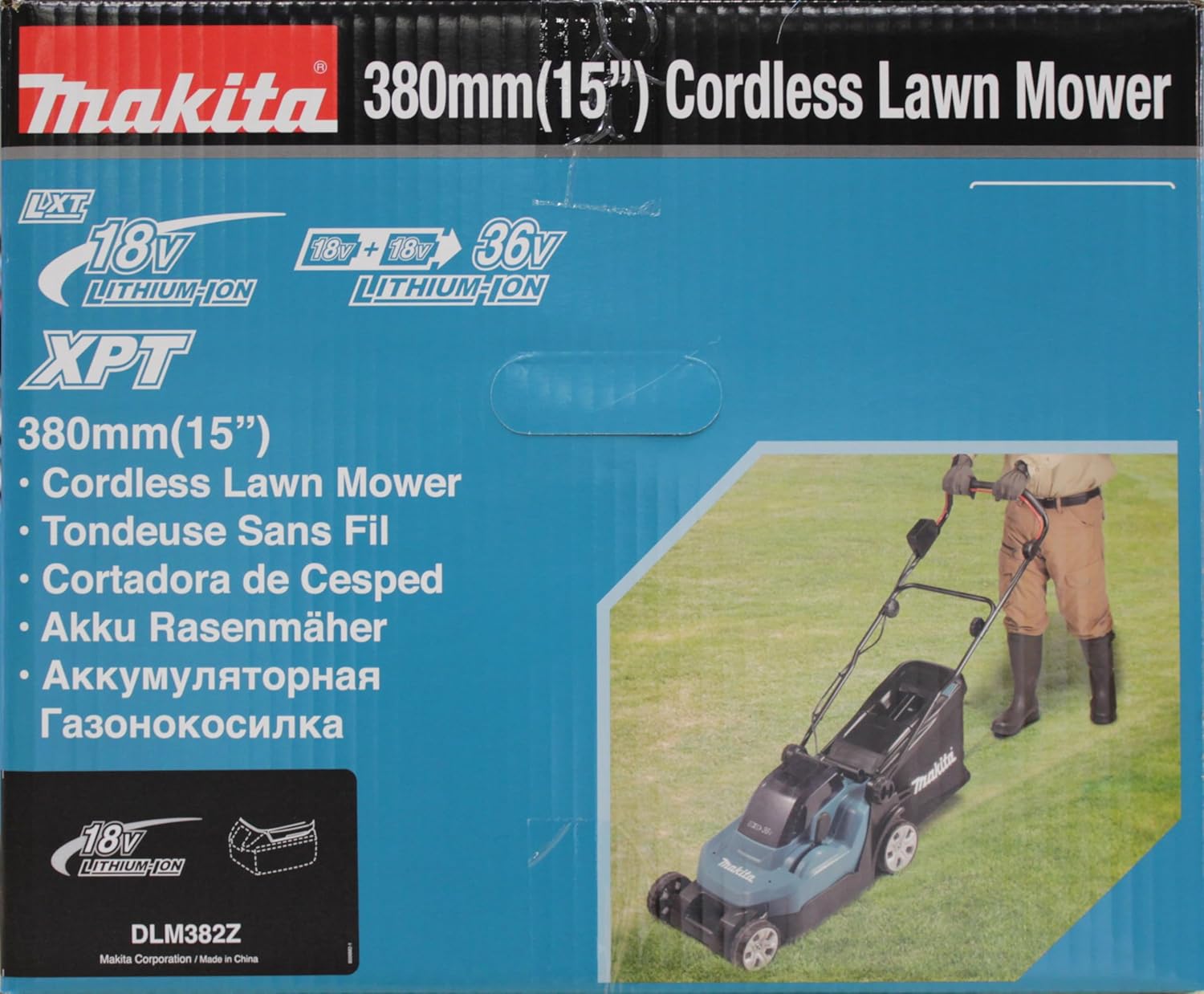 Makita DLM382Z Dual 18V (36V) Li-Ion LXT 38cm Lawn Mower