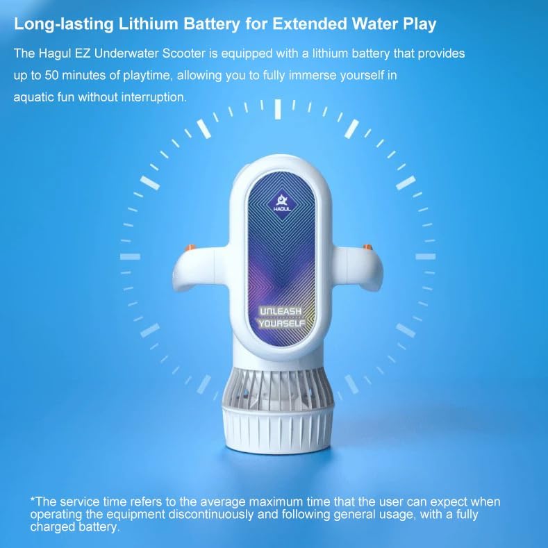 Hagul Underwater Scooter 50 Minutes, 2 Speed Switch, 50 Minutes, 15m Waterproof, Water Sports, Kids Pool