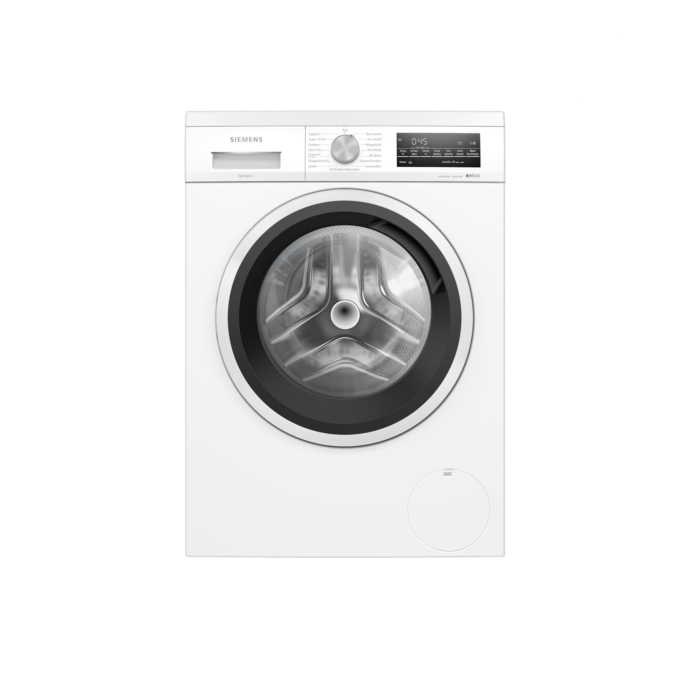 Siemens WU14UT42, iQ500 Washing Machine, 9 kg, 1400 rpm, Undermountable, Extra Energy-Saving and Quiet, VarioSpeed for Shorter Programmes, LED Display, Outdoor Programme, Refill Function, aquaStop [Energy Class A]