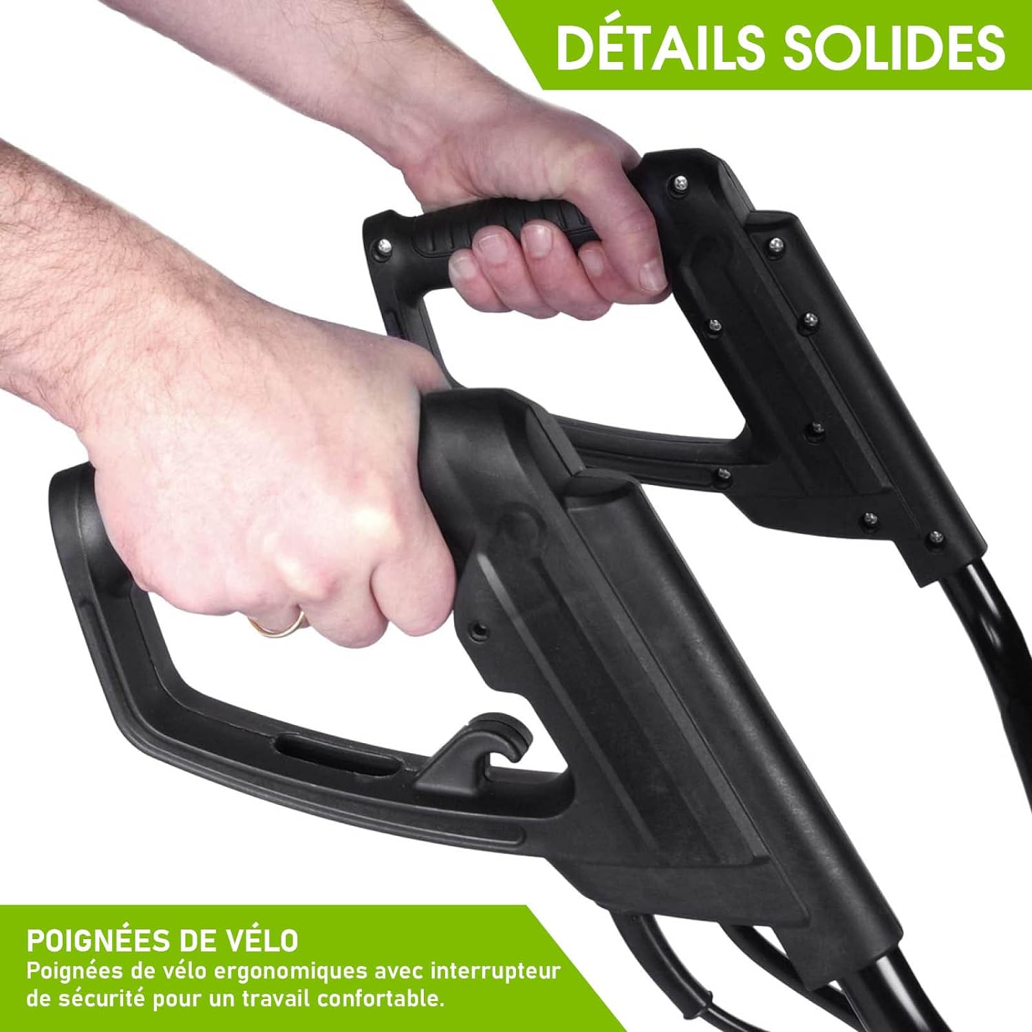 BRAST electric tiller: 1500 Watt - 45 cm Width, 22 cm Working Depth - 6 Cutters - 24 Blades -3 Mod Diff. power - very safe - 400 TRS/Min - electric tiller, Wired