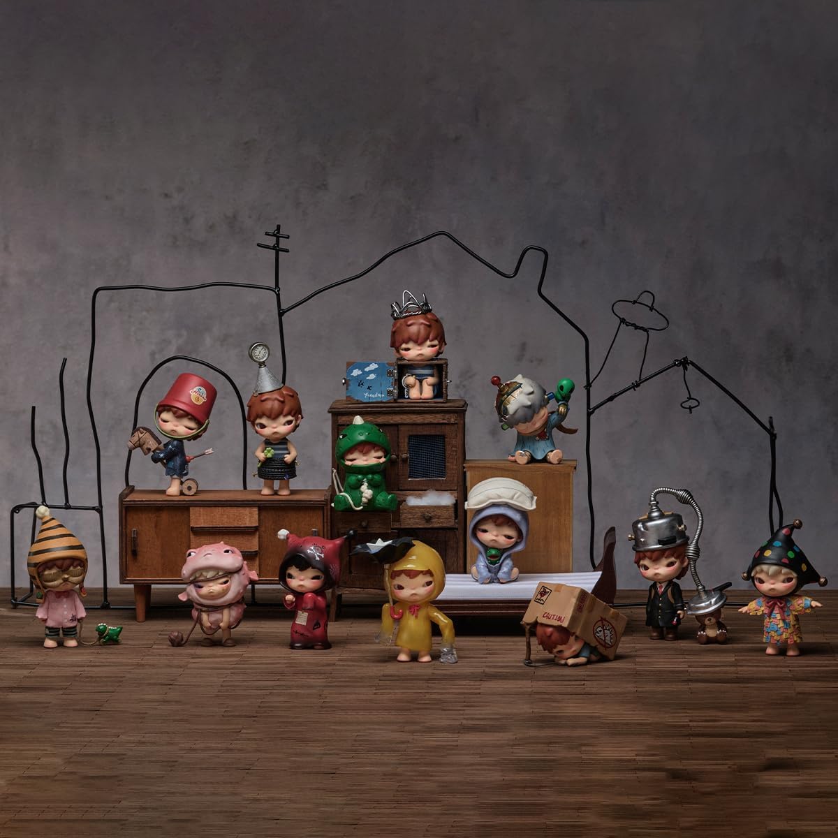 POP MART Hirono Echo Series Figures Pop d’Action Figurines Anime de Jouet Figure à Collectionner Cadeaux Créatifs Whole Set