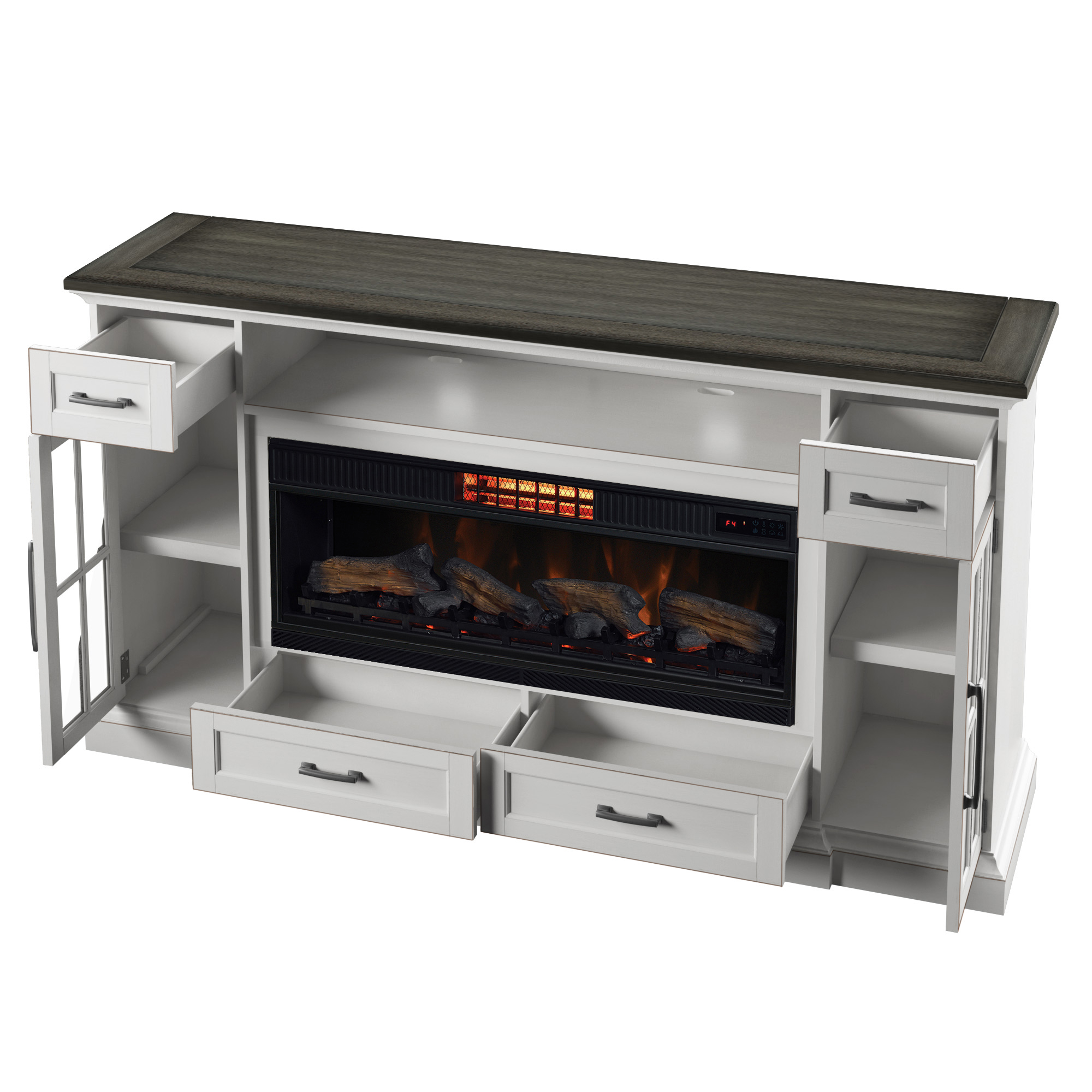 Tresanti ClassicFlame CoolGlow 2-in-1Electric Fireplace and Fan White